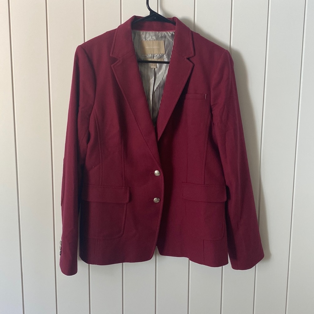 Banana Republic Burgundy Blazer Size 14